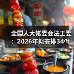 全国人大常委会法工委：2026年拟安排34件法律案审议