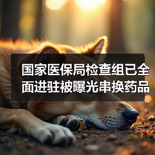 国家医保局检查组已全面进驻被曝光串换药品的药店