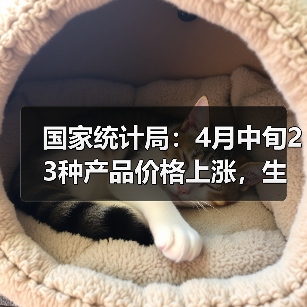 国家统计局：4月中旬23种产品价格上涨，生猪价格环比降1.1%