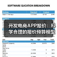 开发电商APP报价：科学合理的报价预算模型与结算方法