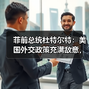 菲前总统杜特尔特：美国外交政策充满敌意，希望中菲重归于好