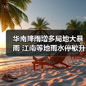 华南降雨增多局地大暴雨 江南等地雨水停歇升温明显