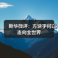 新华微评：方块字何以走向全世界（图3）