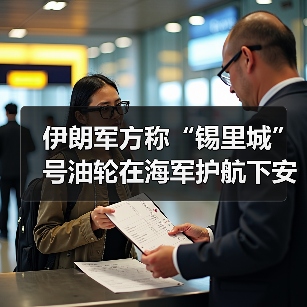 伊朗军方称“锡里城”号油轮在海军护航下安全进入伊朗领海（图4）