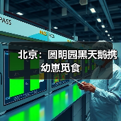 北京：圆明园黑天鹅携幼崽觅食（图4）