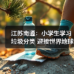 江苏南通：小学生学习垃圾分类 迎接世界地球日（图2）