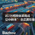 近2万吨转体梁完成“空中转体” 合武高铁最新进展→（图4）