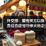 外交部：望有关方以负责任态度恪守停火协定 为海峡通行恢复正常提供必要条件