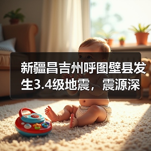 新疆昌吉州呼图壁县发生3.4级地震，震源深度22千米