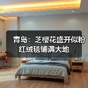 青岛：芝樱花盛开似粉红绒毯铺满大地（图3）