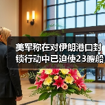 美军封锁伊朗港口致23艘船只改航