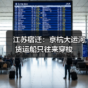江苏宿迁：京杭大运河货运船只往来穿梭（图2）
