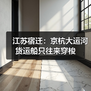 江苏宿迁：京杭大运河货运船只往来穿梭（图3）