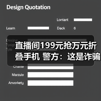 直播间199元抢万元折叠手机 警方：这是诈骗！（图3）