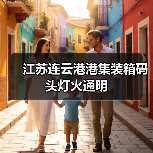江苏连云港港集装箱码头灯火通明（图3）