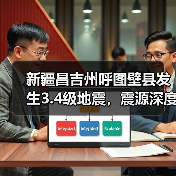 新疆昌吉州呼图壁县发生3.4级地震，震源深度22千米（图3）