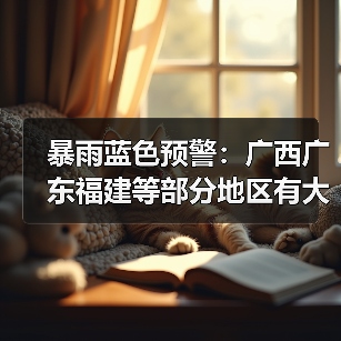 暴雨蓝色预警：广西广东福建等部分地区有大到暴雨