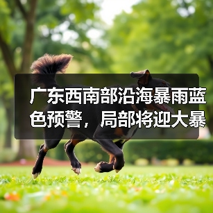 广东西南部沿海暴雨蓝色预警，局部将迎大暴雨？