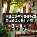 南珠高铁玉岑段接触网导线架设突破性进展（图3）