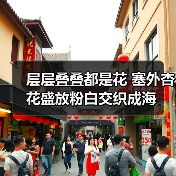 层层叠叠都是花 塞外杏花盛放粉白交织成海