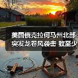 美国俄克拉何马州北部突发龙卷风袭击 致至少10人受伤（图3）