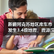 新疆阿克苏地区库车市发生3.4级地震，震源深度15千米（图3）