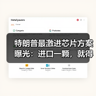 特朗普最激进芯片方案曝光：进口一颗，就得在美（图2）