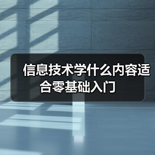 信息技术学什么内容适合零基础入门